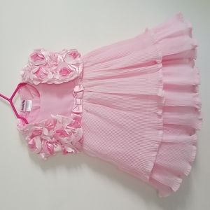 Pink Rosette Formal Dress